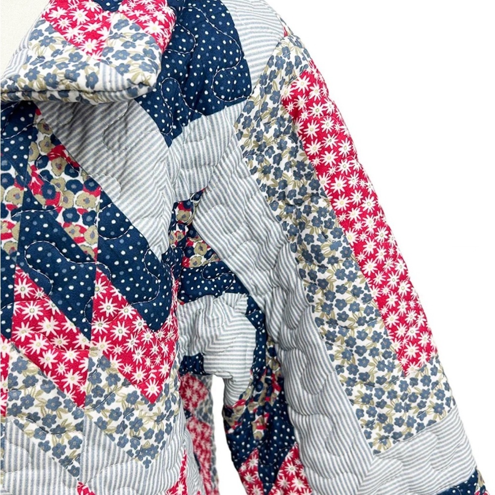 Chic Patchwork Bomber Jacket In Pink And Blue - image 2